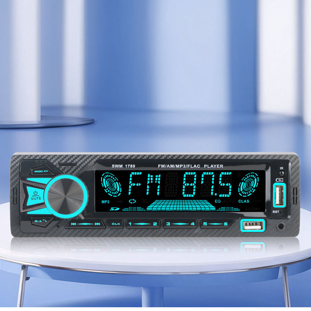 Single 1 DIN Car Stereo Radio Bluetooth MP3 Player AUX USB AM FM Audio Receiver