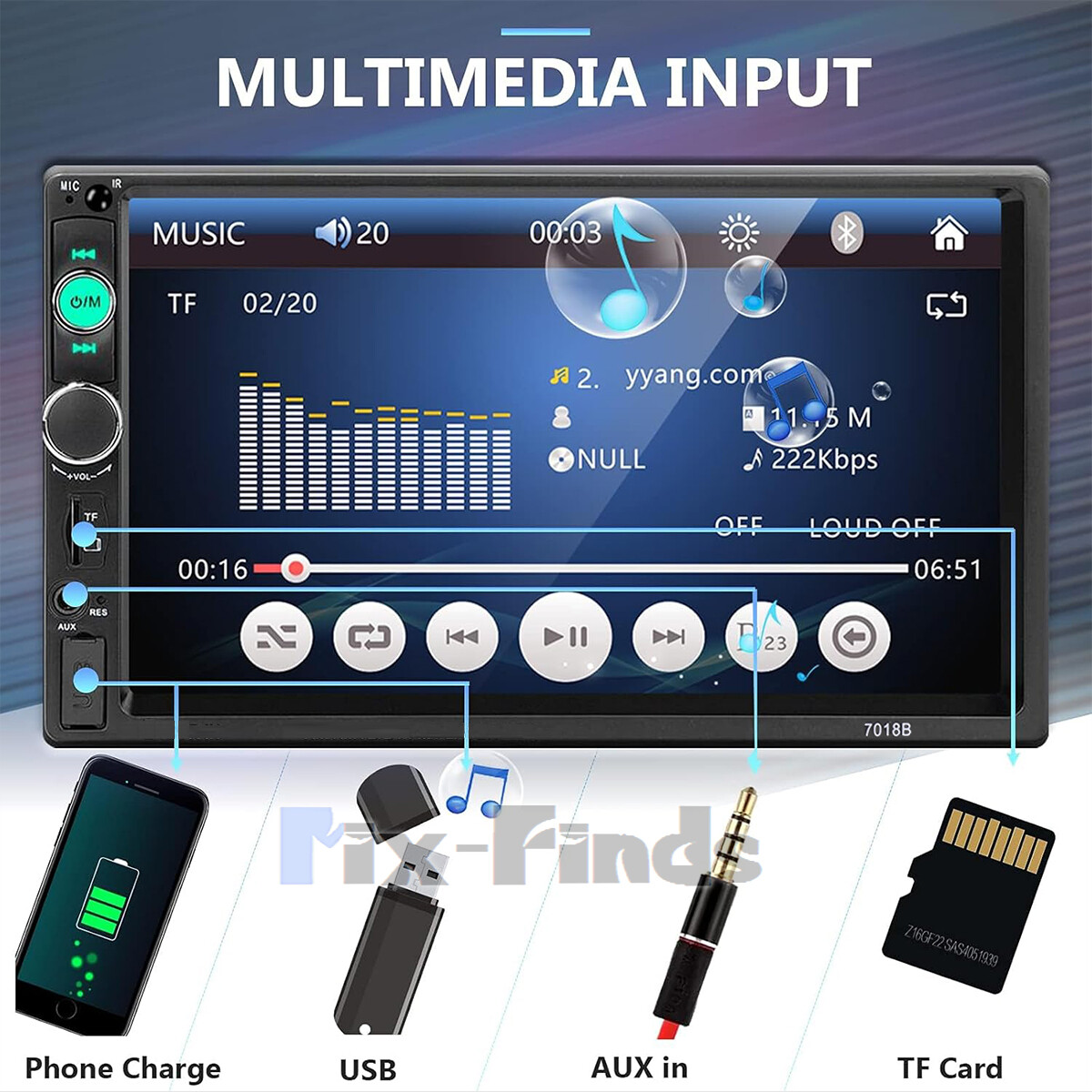 Android 10 Radio Estereo De Pantalla Para Coche Carro GPS Tactil 2 Din Bluetooth