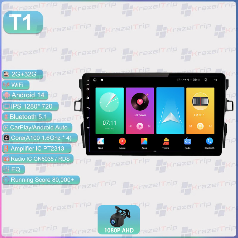 8 Core 64GB Car Radio for Toyota Auris E150 2006 – 2012 Android Stereo Carplay