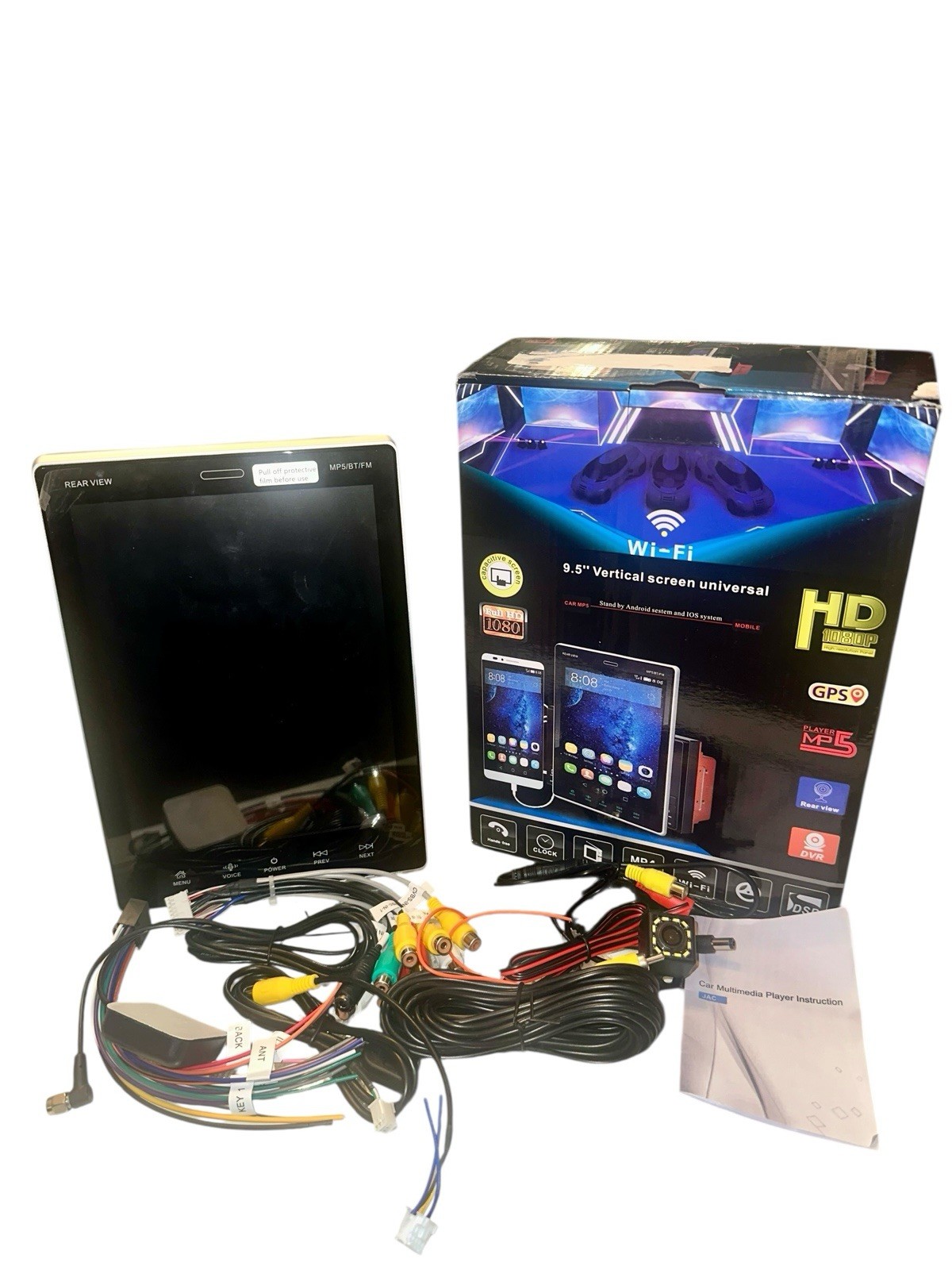 Double Din Car Stereo Android Car Radio Touchscreen with Bluetooth, 9.5” Verti
