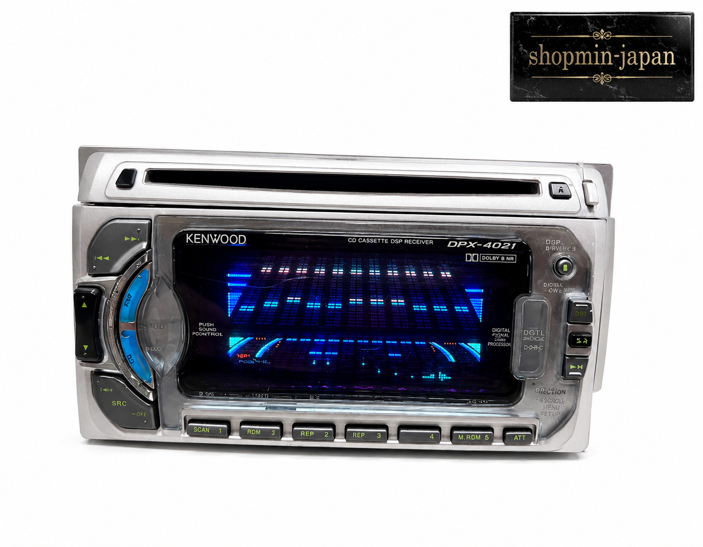 KENWOOD DPX-4021 2DIN Car Audio CD Cassette Player DSP Tested JDM Japan