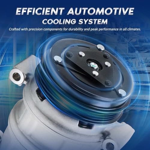 AC Compressor with Clutch for 2000-2013 Chevy Silverado Suburban Silver Gray