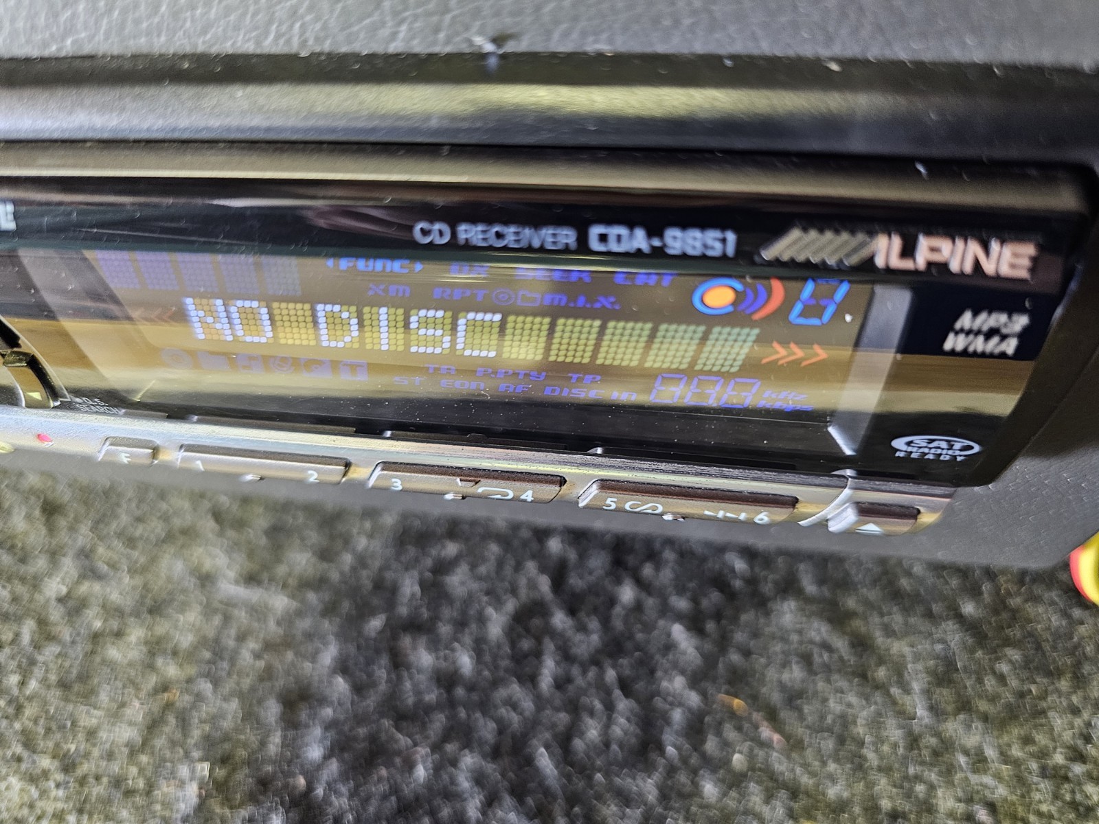 Alpine CDA-9851 CD/MP3/WMA Car Stereo Head Unit – Tested Working – Detachable…