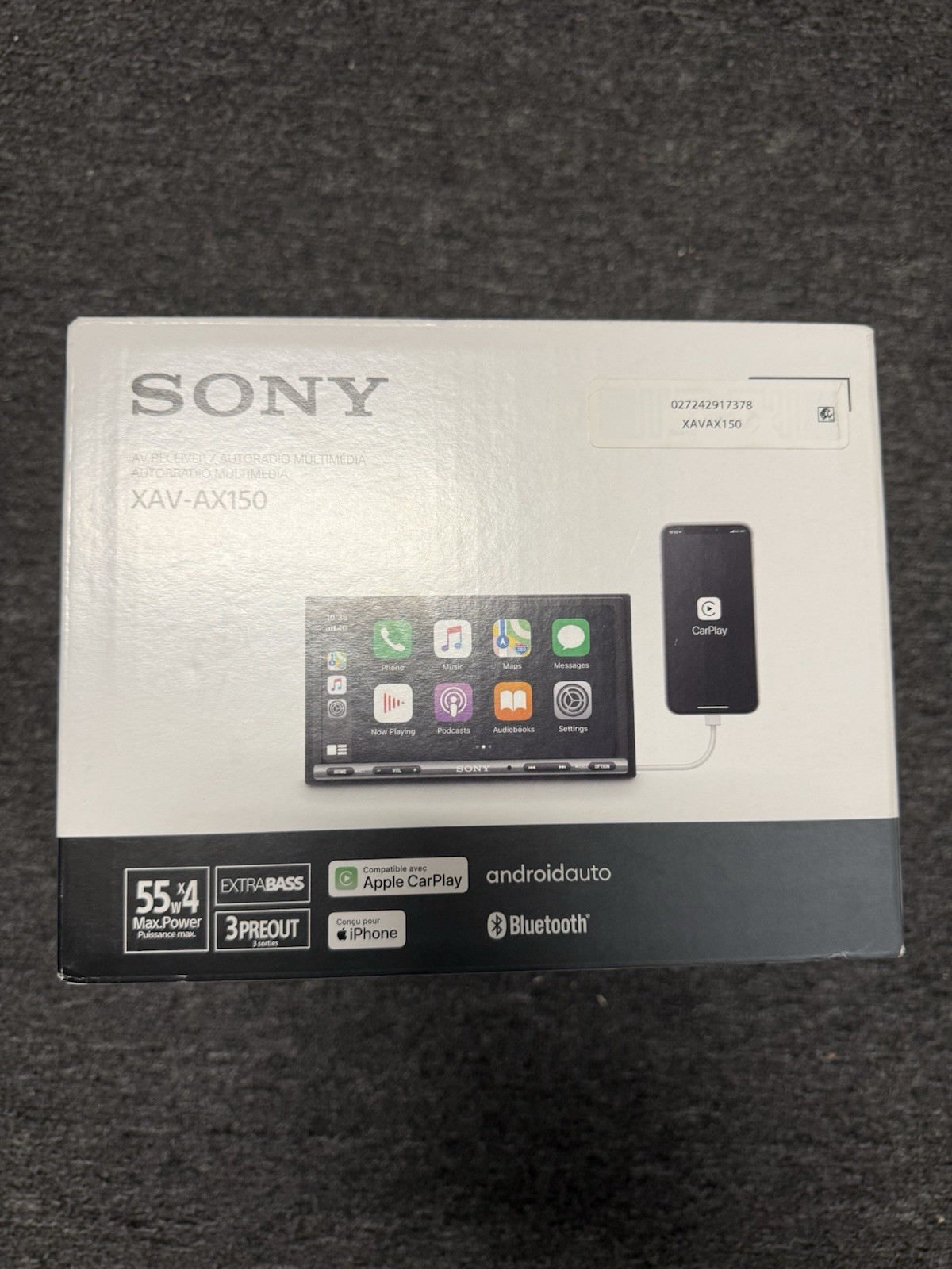 Sony XAV-AX150 6.95″ Apple CarPlay Android Auto Bluetooth Car Stereo w/ Harness