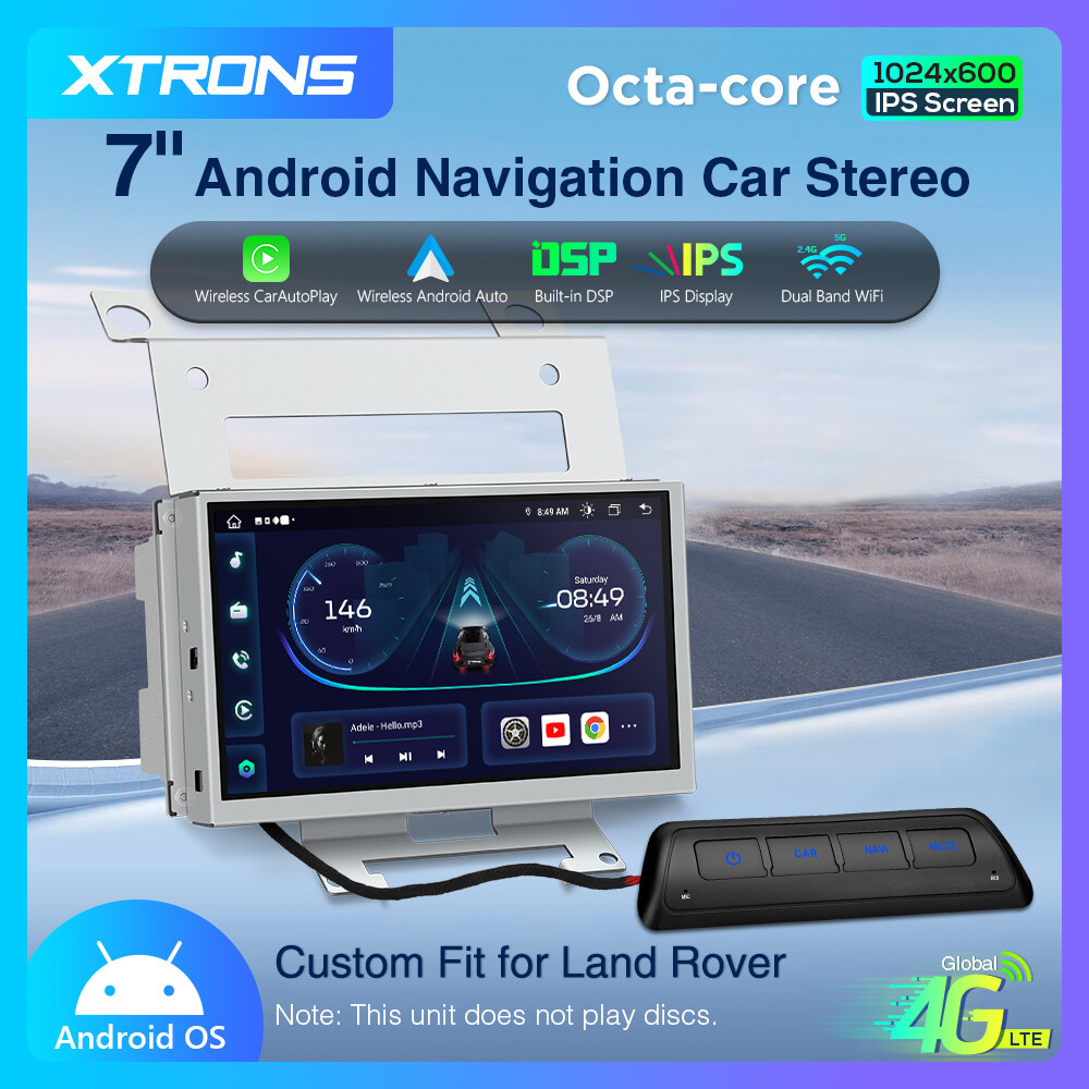 Android 14 8-Core Car Stereo GPS 4G LTE WiFi For Land Rover Freelander 2 2007-12