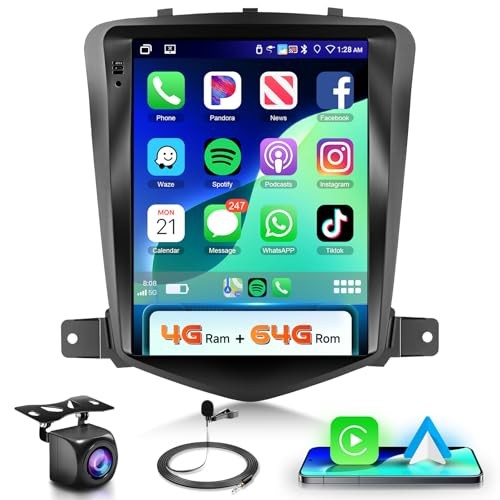 4G+64G Car Radio Stereo for Chevrolet Cruze 2009-2015 with Wireless CarPlay