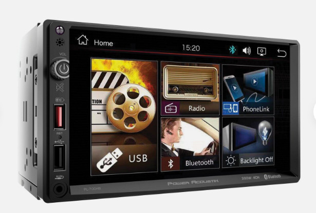 POWER ACOUSTIK PL-700HB 7″ DOUBLE DIN BLUETOOTH CAR STEREO, USB, AUX, SD