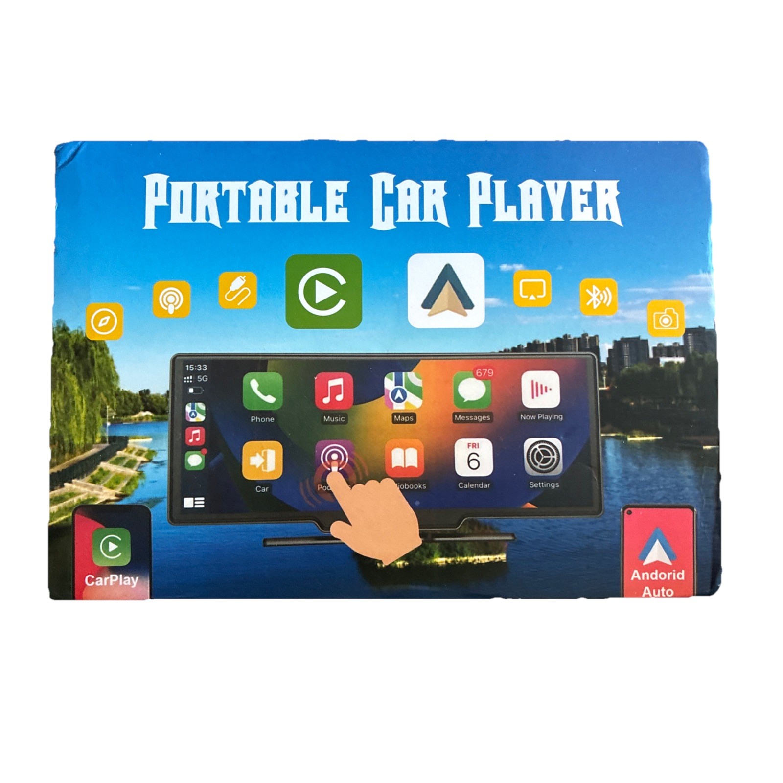 Portable Wireless CarPlay Screen for Car- 10.26 Inch CarPlay / Android