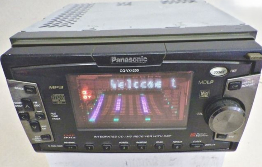 Panasonic CQ-VX4200D CD/MD Car Audio Deck 2DIN Player Tuner Head Unit