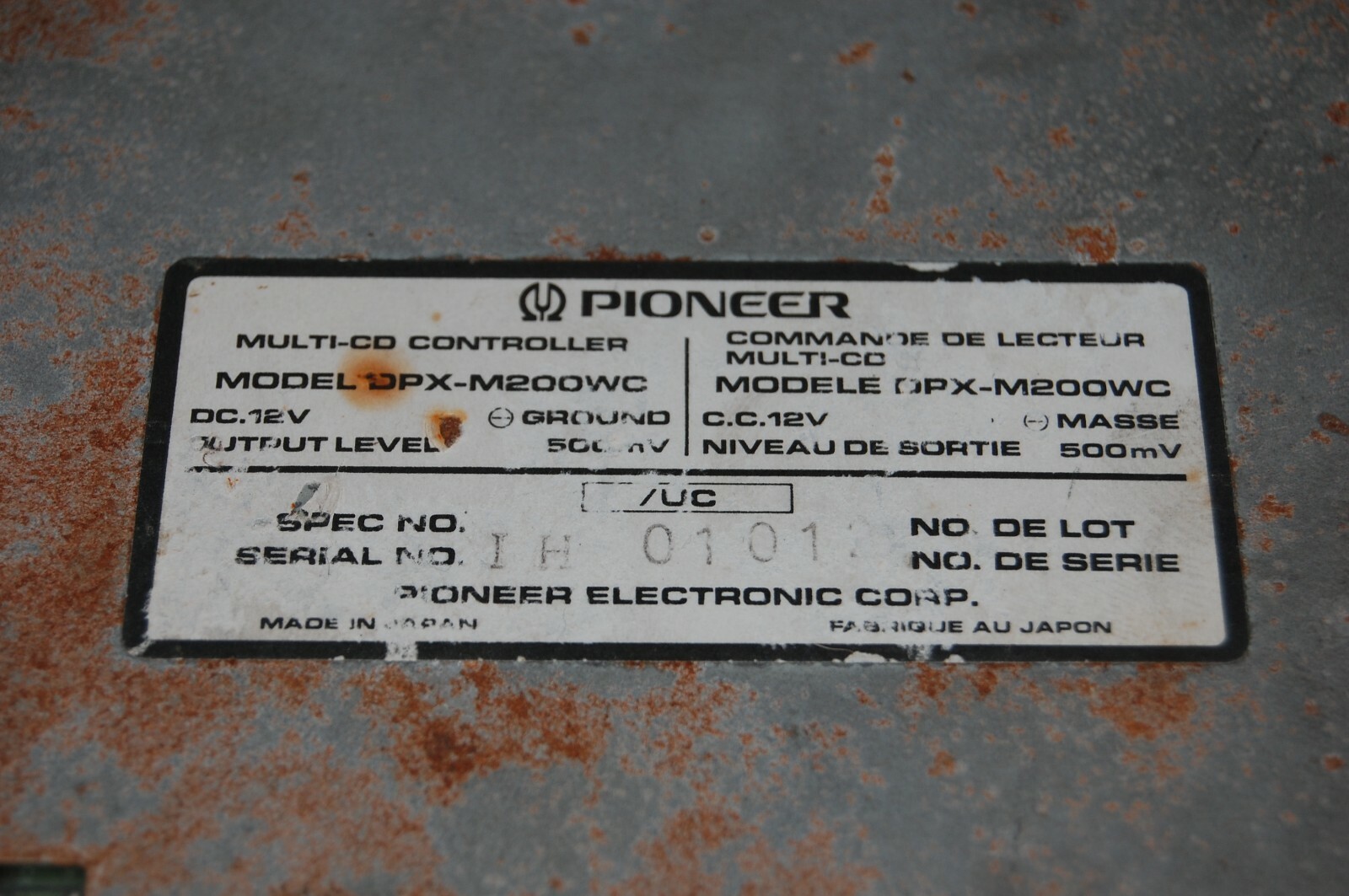 Vintage Pioneer DPX-M200 CD Changer Controller DEX Chevy Ford Mopar old rare