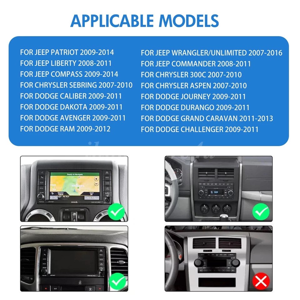 For Jeep Wrangler 2007-2017 Android 15 Car Radio Stereo Touch Screen Carplay GPS