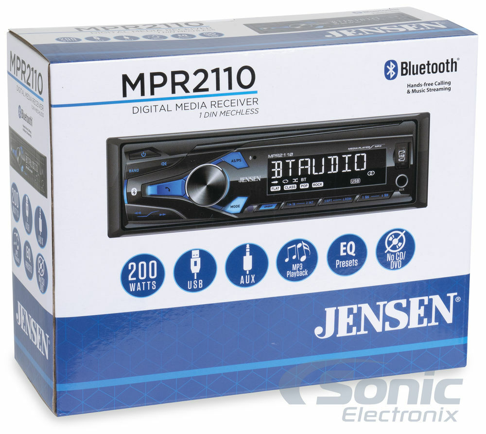 Jensen MPR2110 Single DIN Digital Media Receiver with Bluetooth