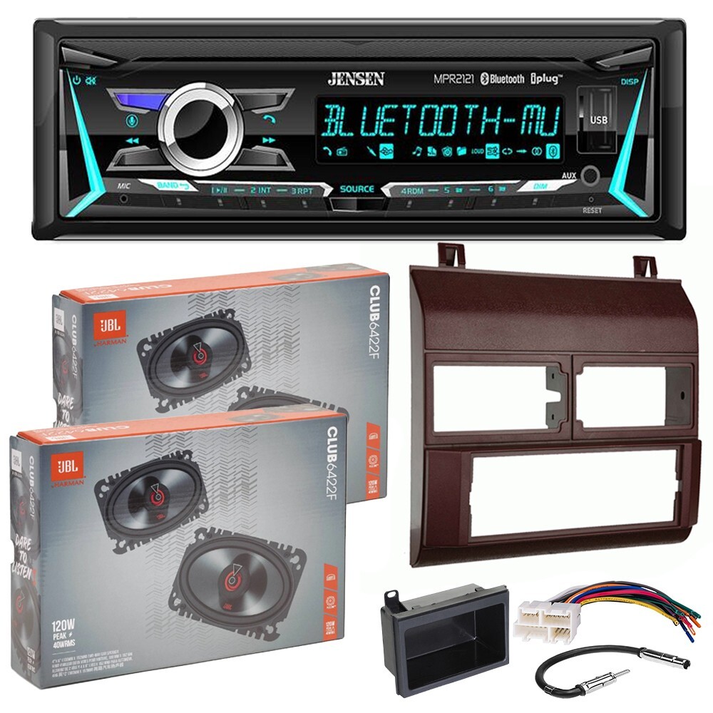 Car Stereo Bluetooth AM/FM Radio & 4 JBL Speakers for 1988-1994 C/K Pickup Red