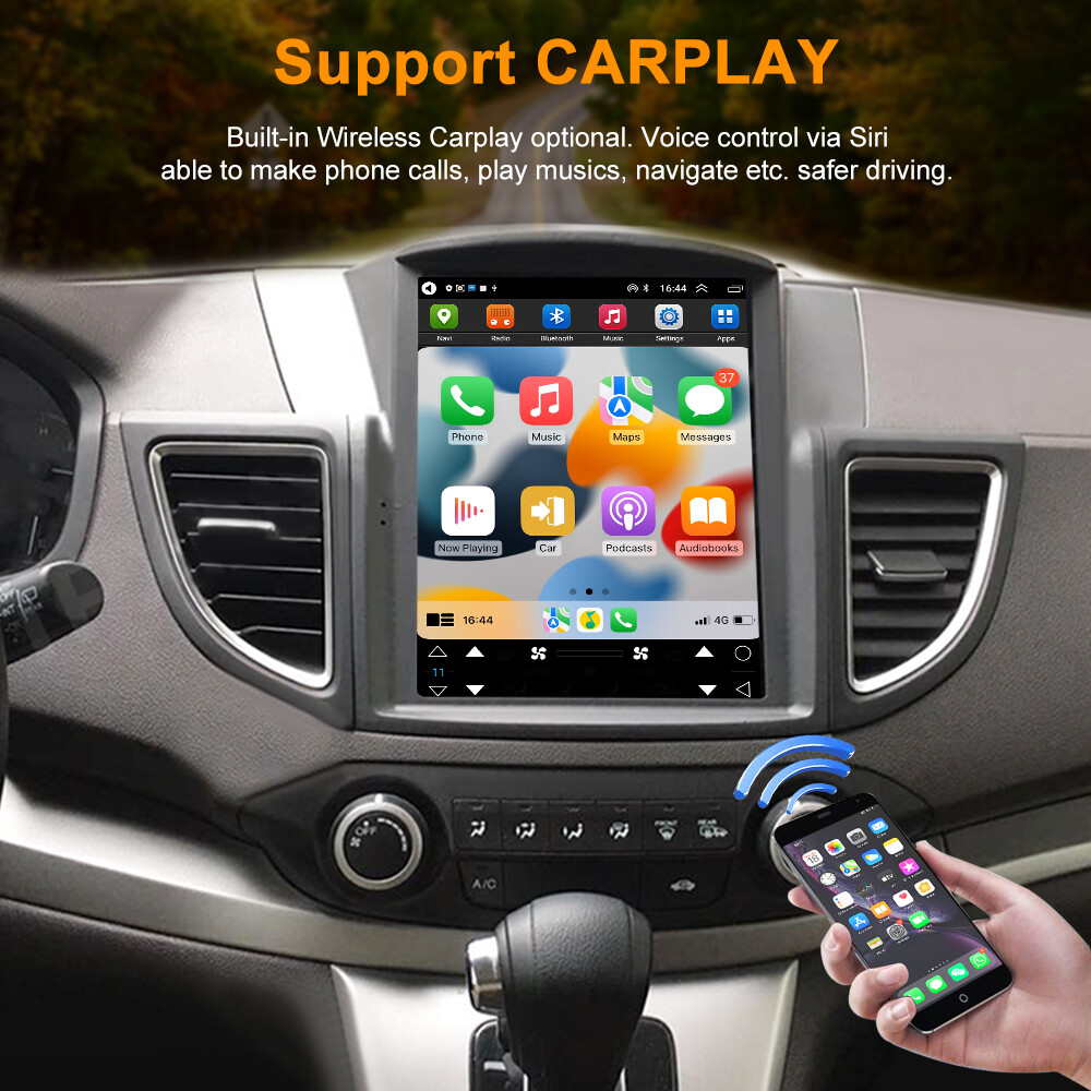 128G Android For Honda CRV 2012-2016 Multimedia Video Play Tesla Style Car Radio