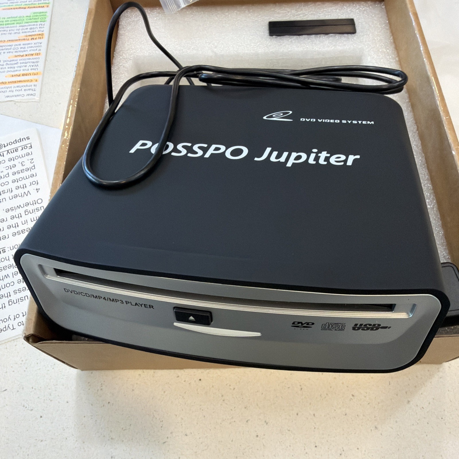 POSSPO Jupiter USB External CD/DVD Player for Car Auto Plug & Play AUX Decoder