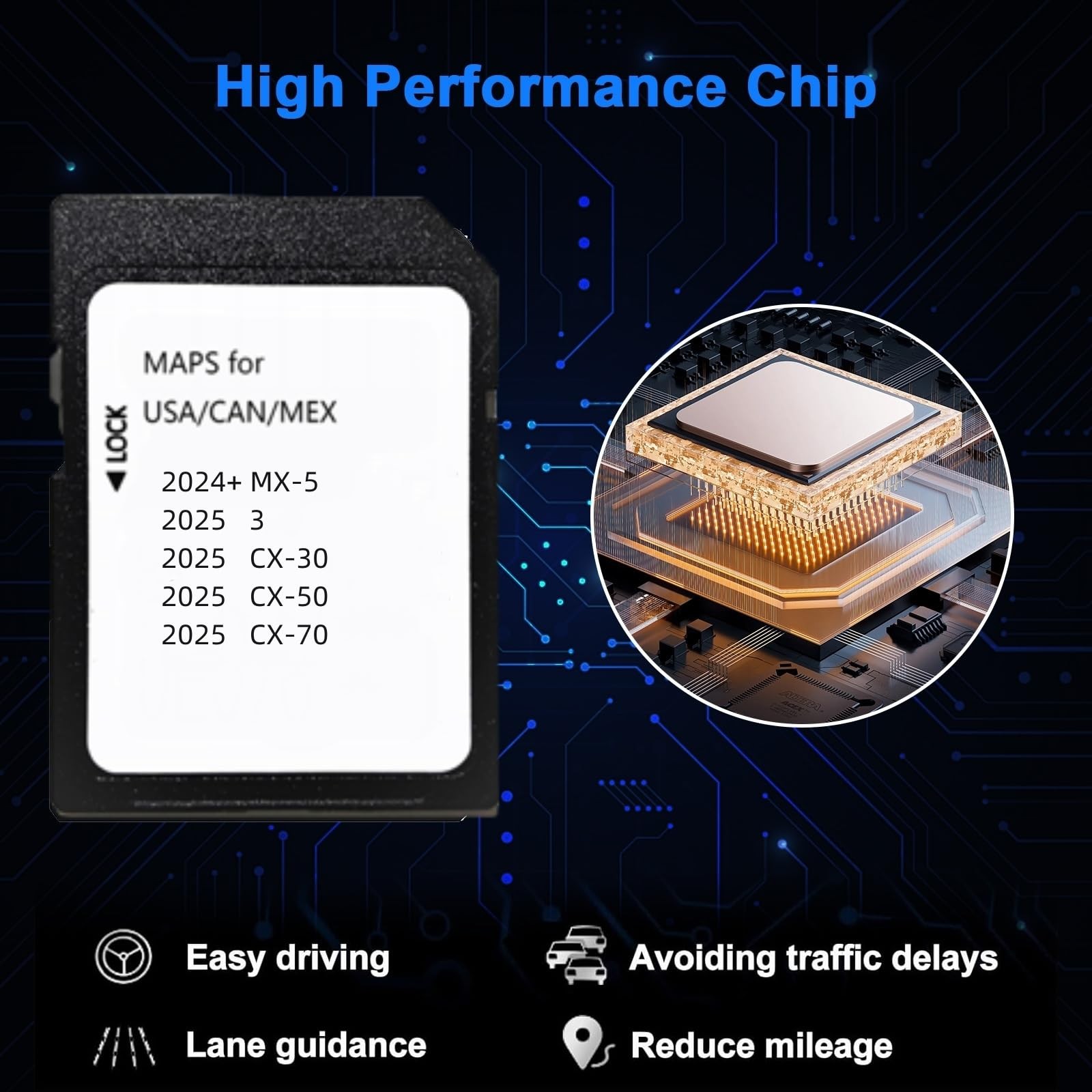 Upgraded Navigation SD Card Map Compatible with 2024+ MX-5, 2025 3/ CX-30, 20…
