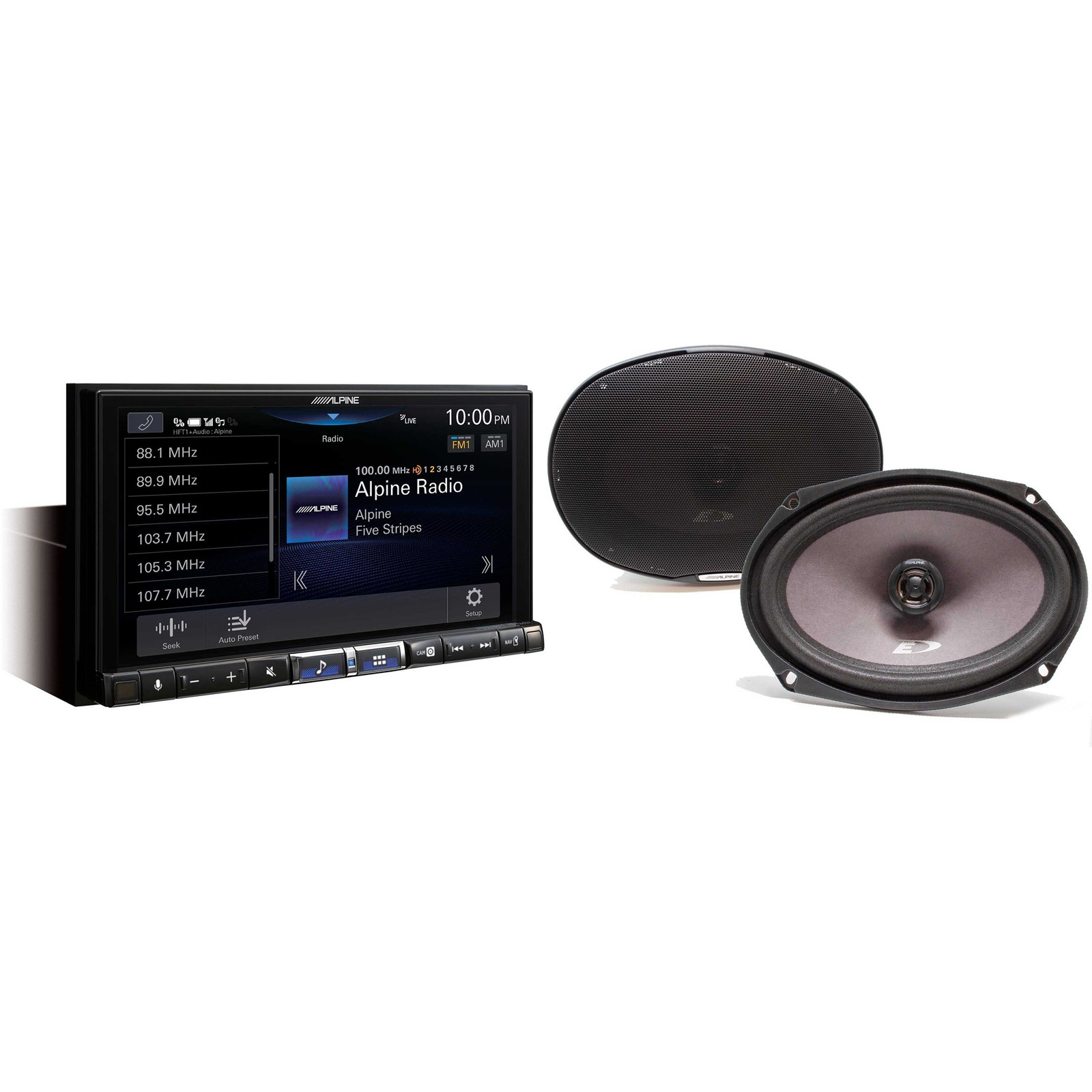 Alpine iLX-507 7″ Multimedia Receiver + Alpine SXE-6926S 6×9 Speakers