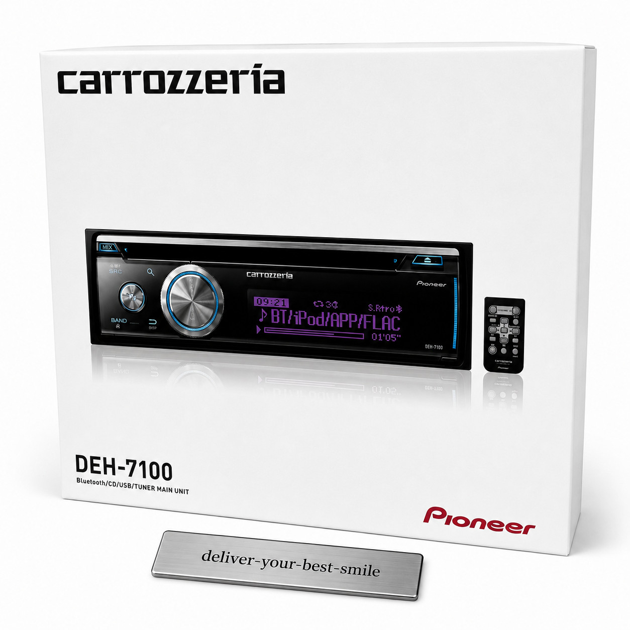 Pioneer Carrozzeria DEH-7100 1DIN Car Audio CD USB Bluetooth Brand New Japan