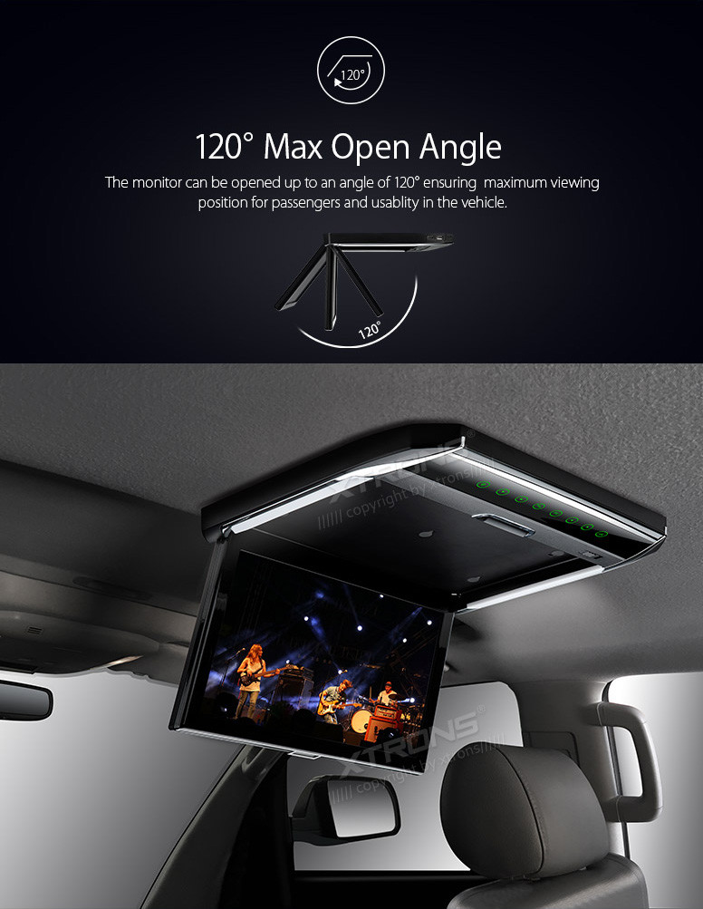 XTRONS 12.1″ Car Overhead Player Wide Screen 1080P Flip Down Roof Mount Monitor