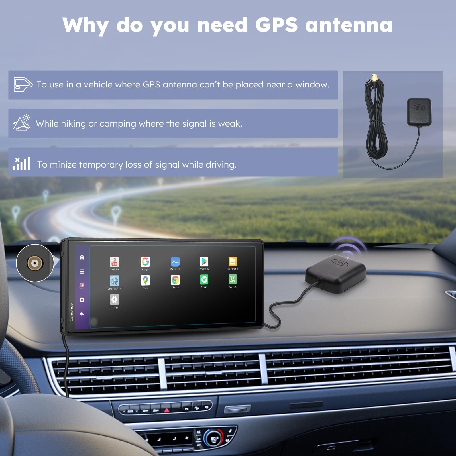 CARPURIDE W903Plus 9.3″ Wireless CarPlay & Android Auto, 4GB RAM, 64GB Storage