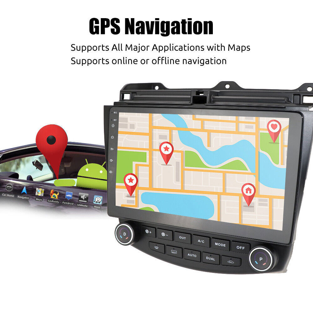 For Honda Accord 2003-2007 Apple CarPlay Android 15 Car Stereo Radio GPS FM RDS