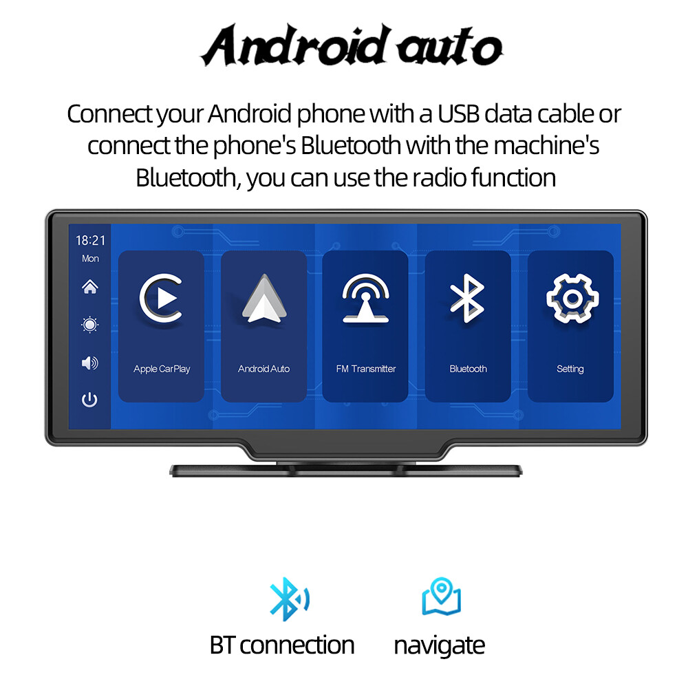 10 inch Touch Screen ios Wireless carplay Android Auto GPS Bluetooth Double Din