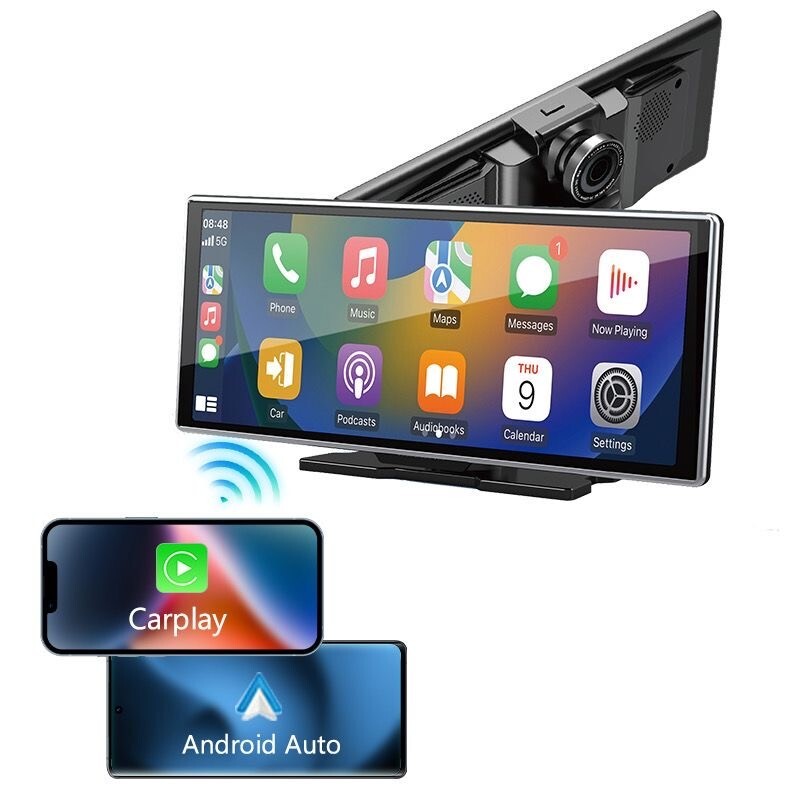 11.26″ Wireless CarPlay & Android Auto Screen with 64GB SD Card and Backup Camer
