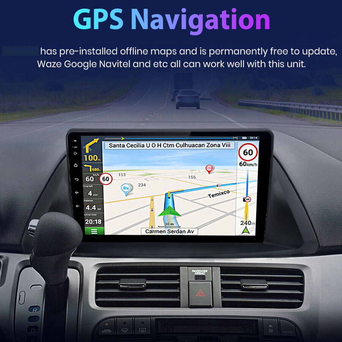 1280*800P Screen For Honda Odyssey 2005-2010 Android Stereo Radio Navi GPS Navi