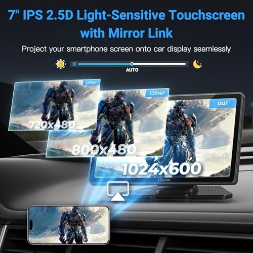 Carpuride W703 Wireless CarPlay 7 IPS 4K Front Camera