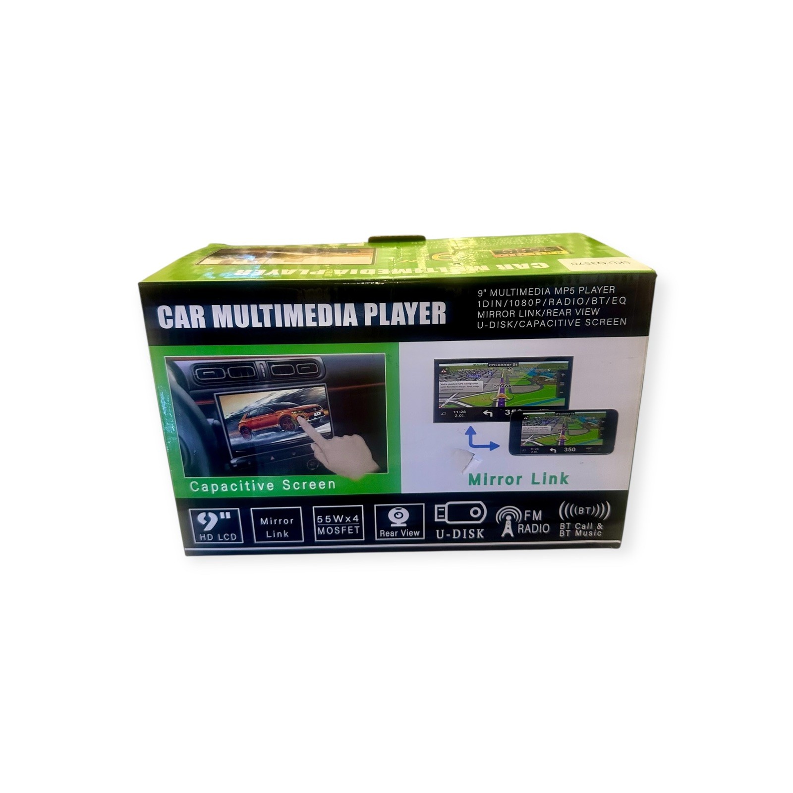 9 In. HD LCD Car Multimedia Player And Backup Camera 1 DIN Screen