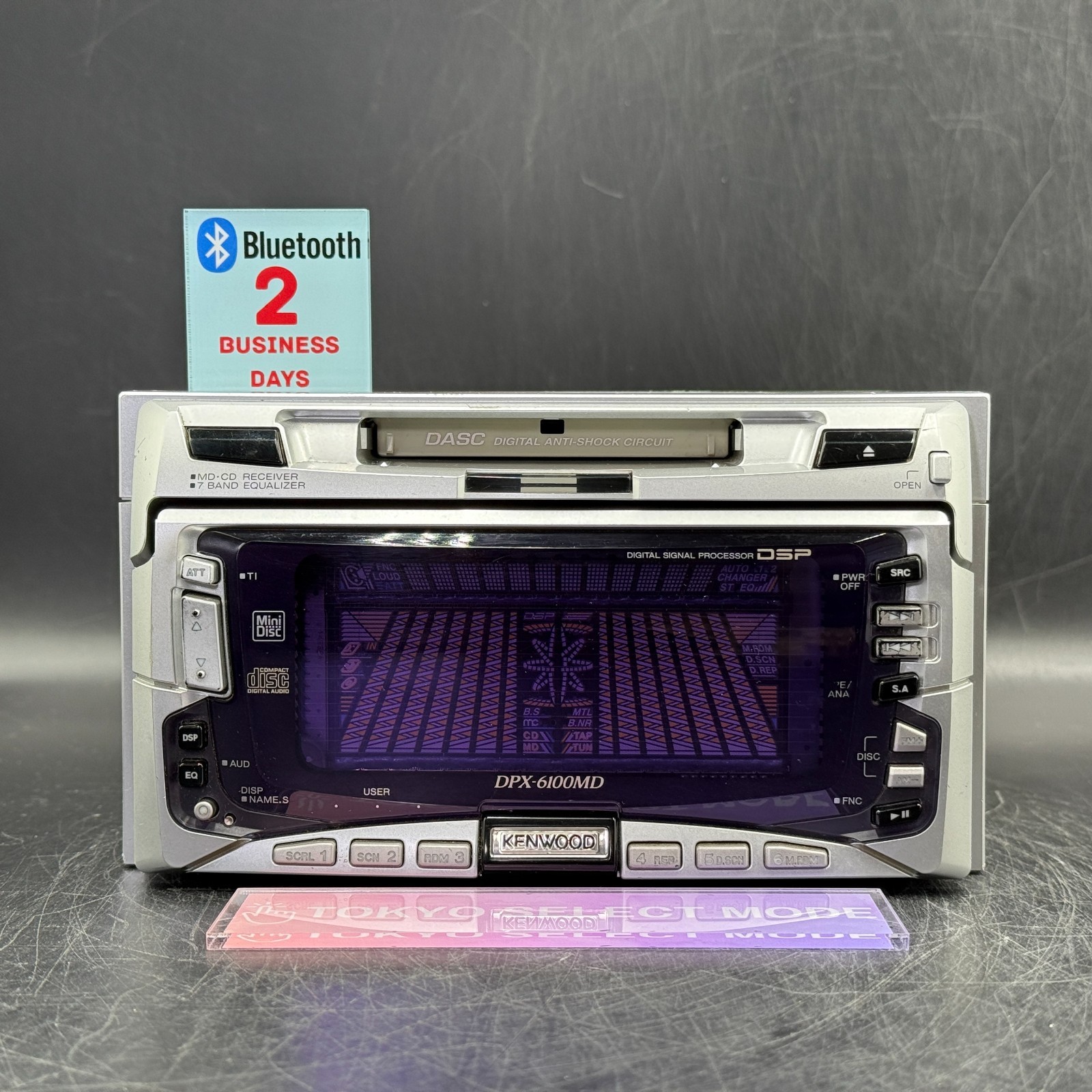 KENWOOD DPX-6100MD Car Audio 2DIN CD MD Player Added Bluetooth Tested JDM Stock