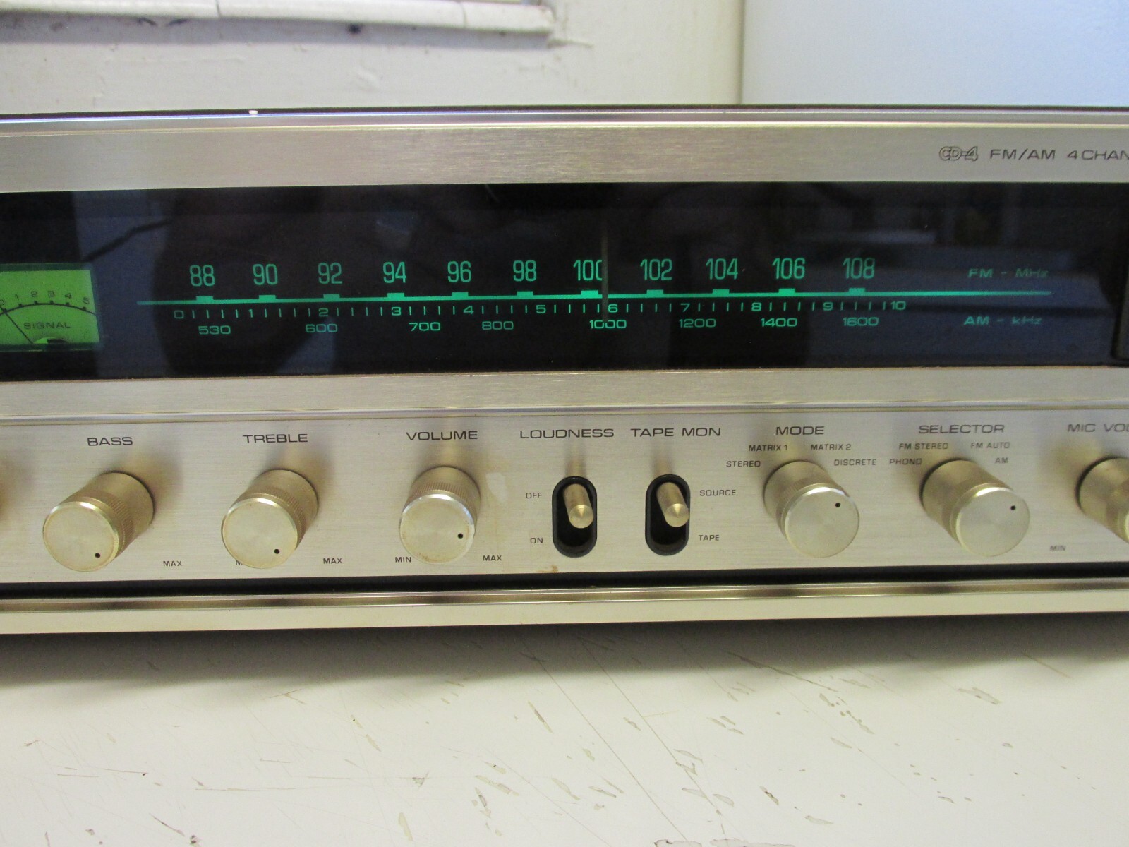 Panasonic AM/FM Reciever/Amp CD-4 SA 507 Mic /Guitar Inputs 4 -Channel