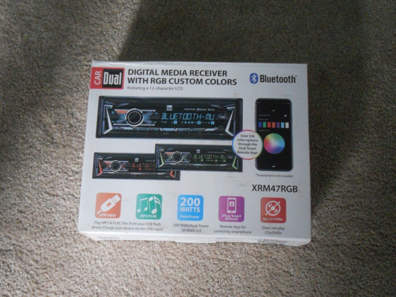Dual XRM47RGB Car Stereo with Bluetooth RGB Custom Colors Brand New in Box