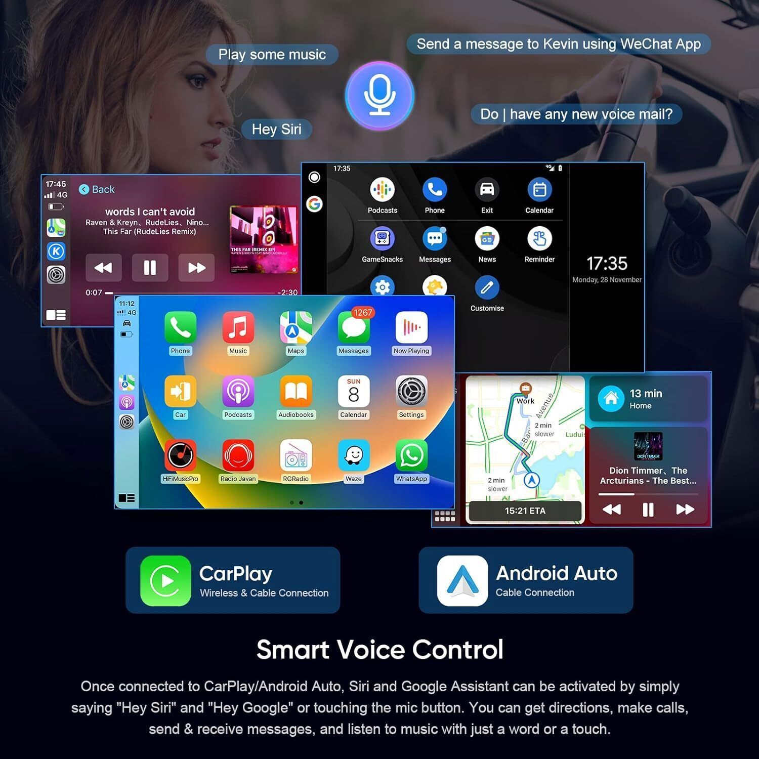 For 2011-2016 Dodge Grand Caravan Apple Carplay Car Radio Android GPS FM Stereo