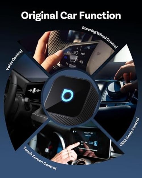 Mini Slim Wireless CarPlay & Android Auto Adapter – USB-A/USB-C Dual Port – 5s