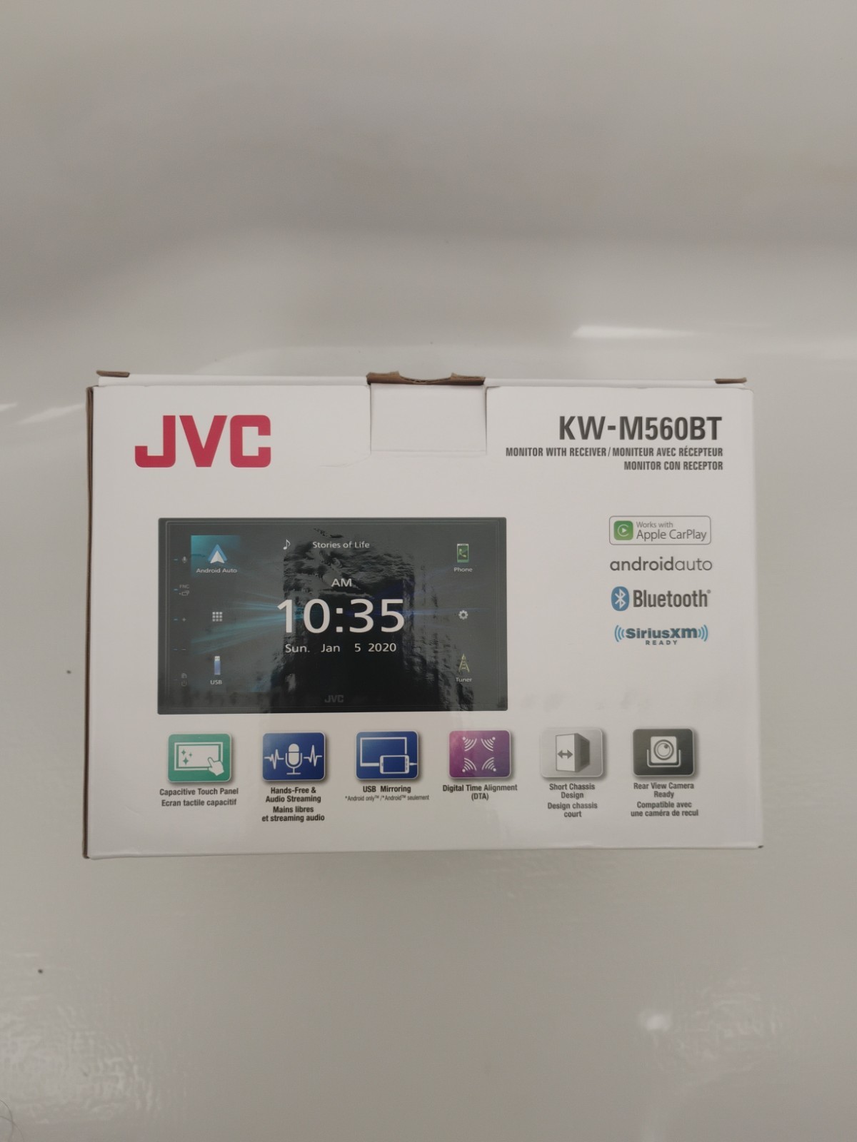 JVC KW-M560BT Monitor With Receiver Bluetooth Android Apple CarPlay USB Mirror