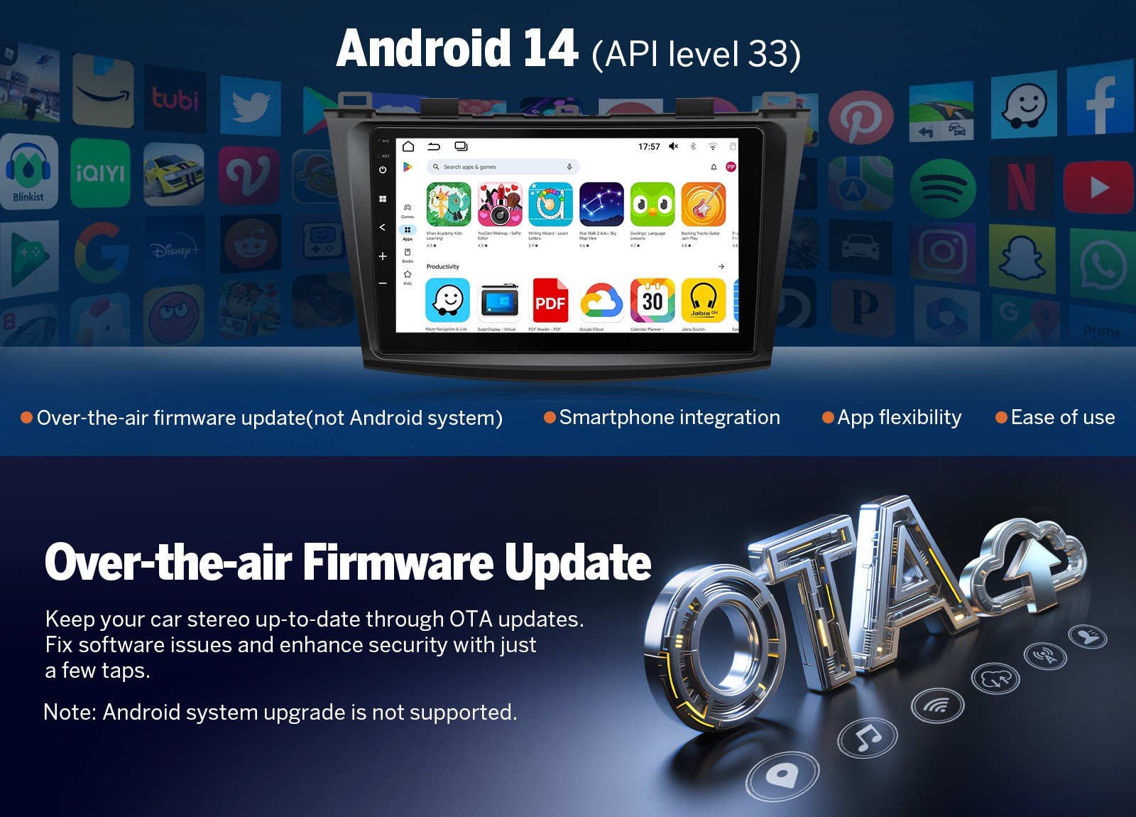Eonon M3BLX7A Android 14 4+64 9″For 2010-2013 Mazda 3 Car Stereo CarPlay+CAM+DVR