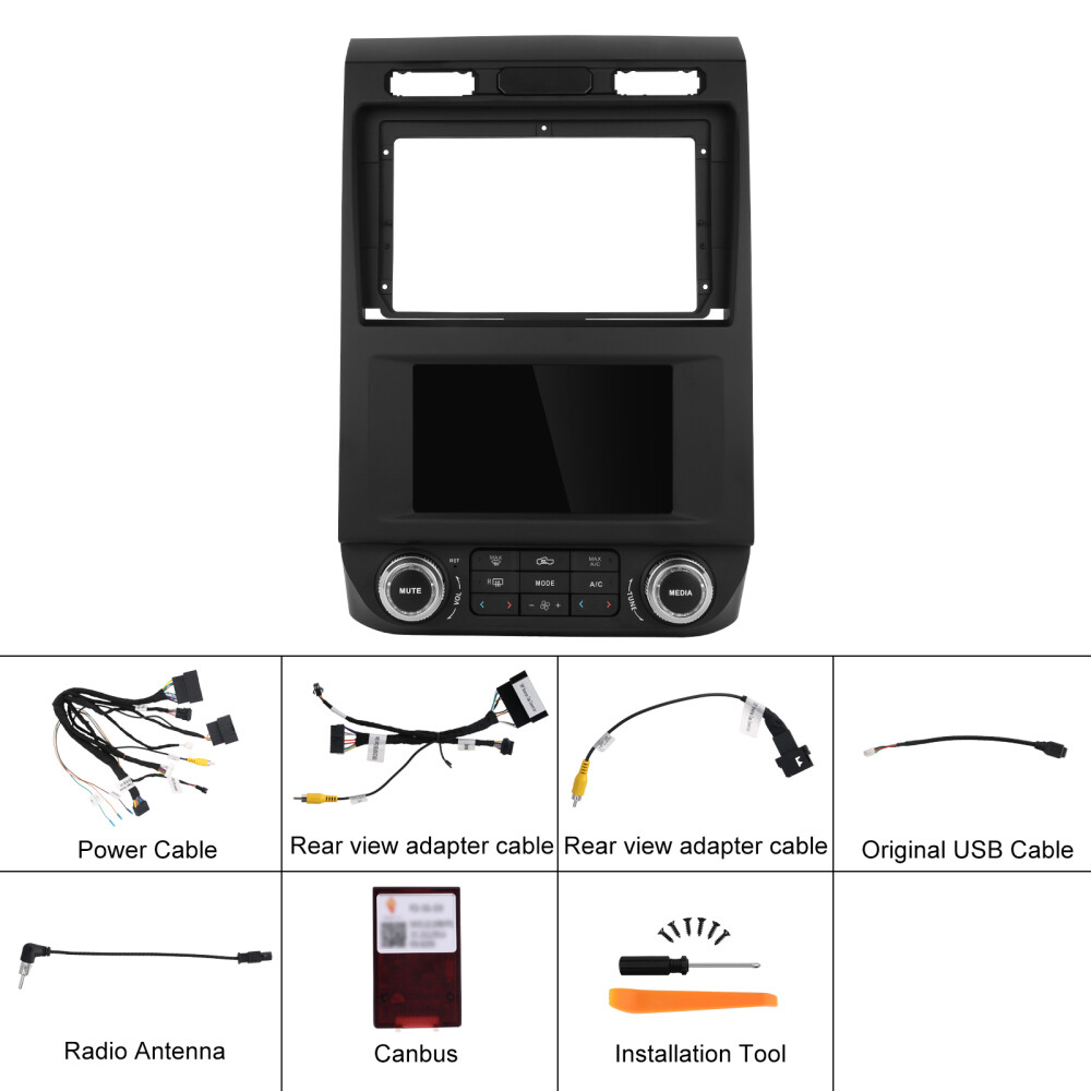 9” Car Radio Wireless Android 13 Auto CarPlay 6+128GB For Ford F150 2015-2021