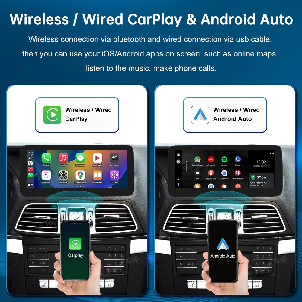 12.3″Wireless CarPlay Touchscreen Autoradio For Benz E Coupe C207 NTG4.0/4.5/5.0