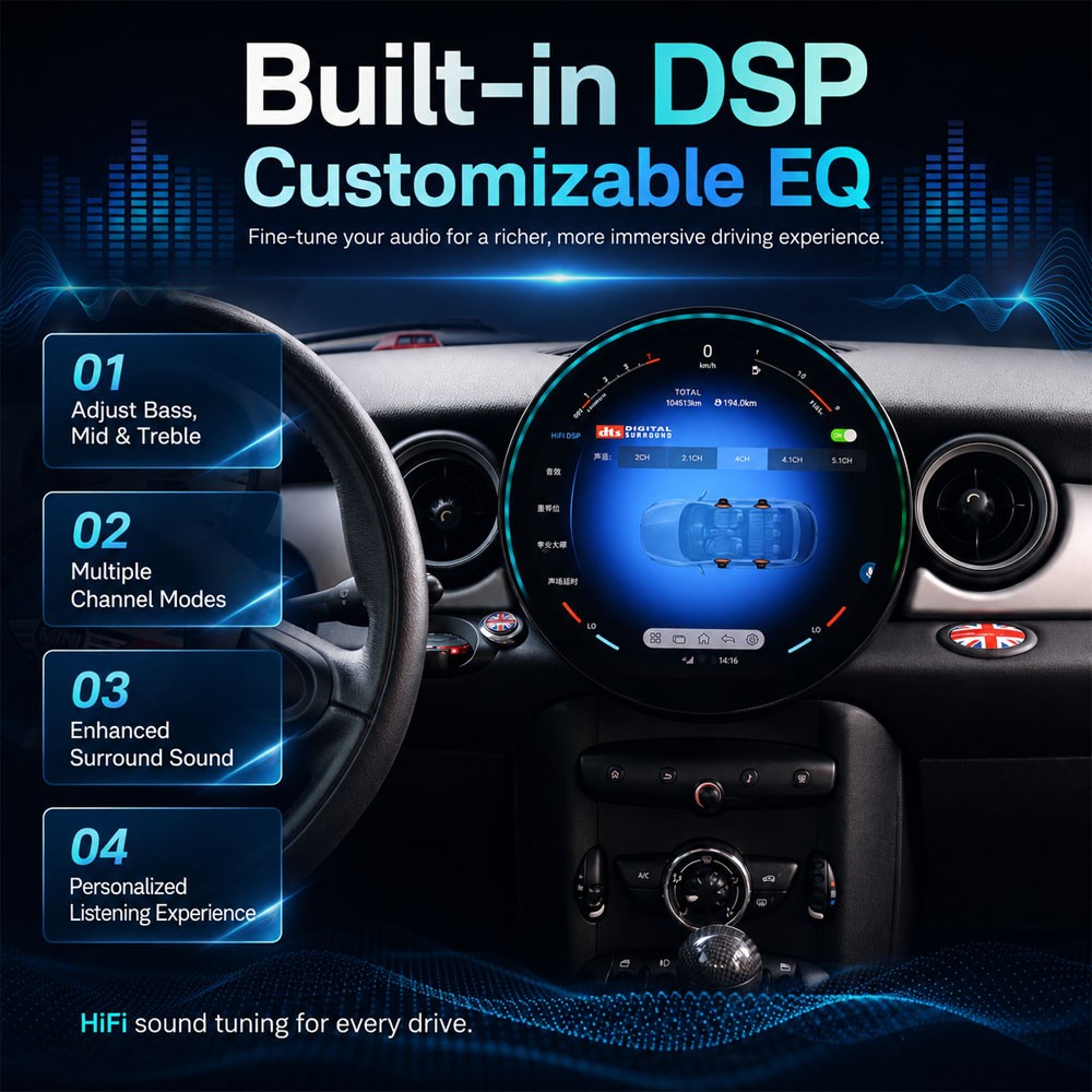 Android For BMW Mini Cooper R56 R60 2007-2014 Car Multimedia Video Player 11.8″