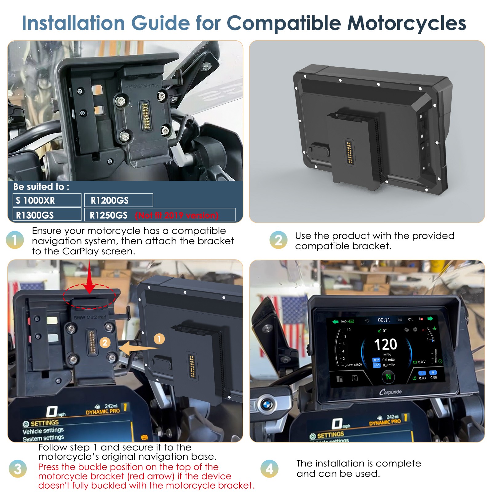 Carpuride W702BS Pro Carplay Android Auto BMW with Native Wonder Wheel Control