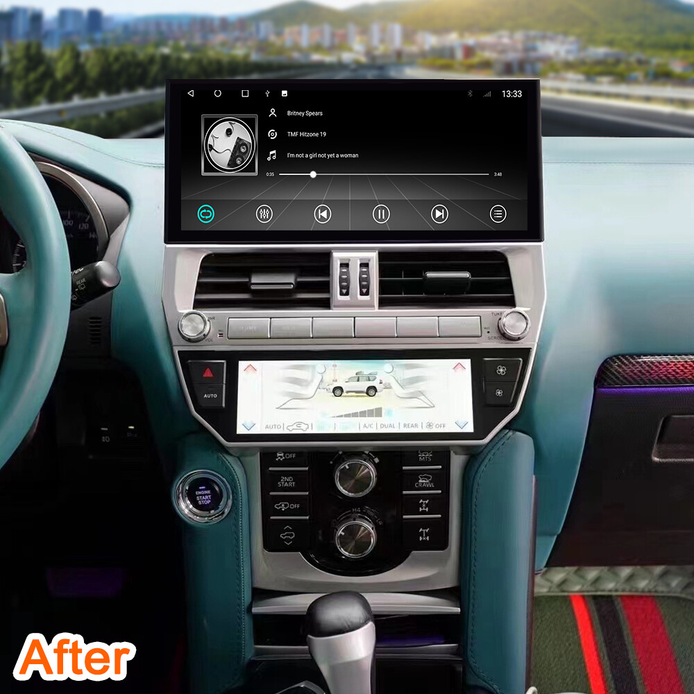 12.3Inch For Toyota Prado 2018-2022 Auto GPS Navi Stereo Radio Audio BT 4+32G