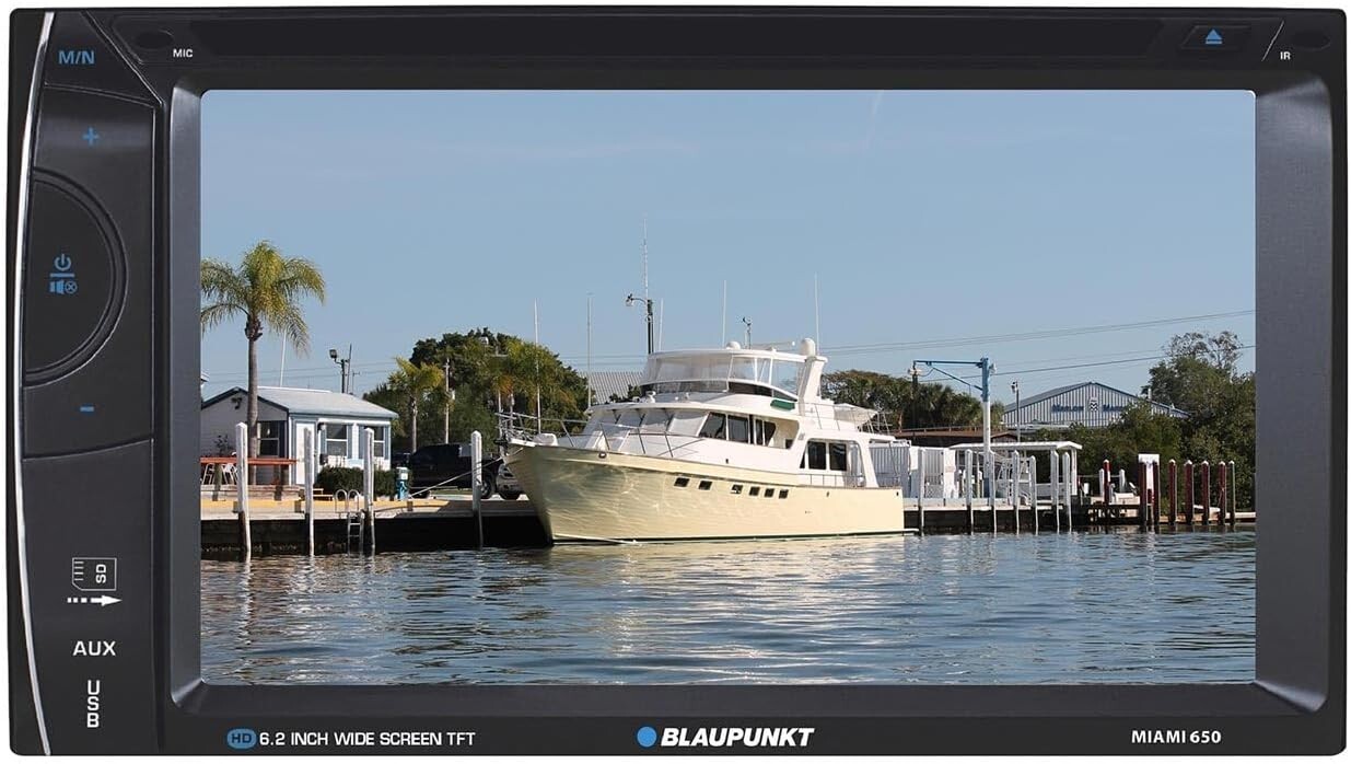 BLAUPUNKT Miami 650 6.2″ Touchscreen Double-DIN CAR DVD/CD Receiver w/Bluetooth