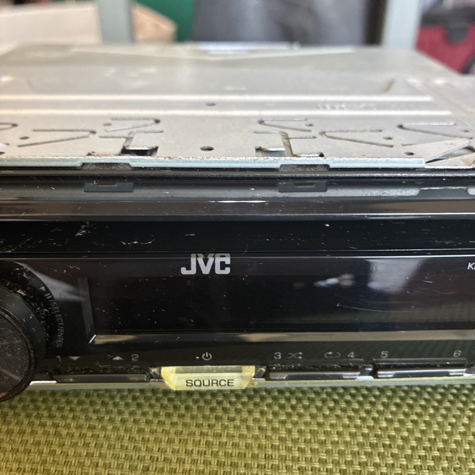 JVC KD-R370 Head Unit WMA MP3 Removable Face CD Untested