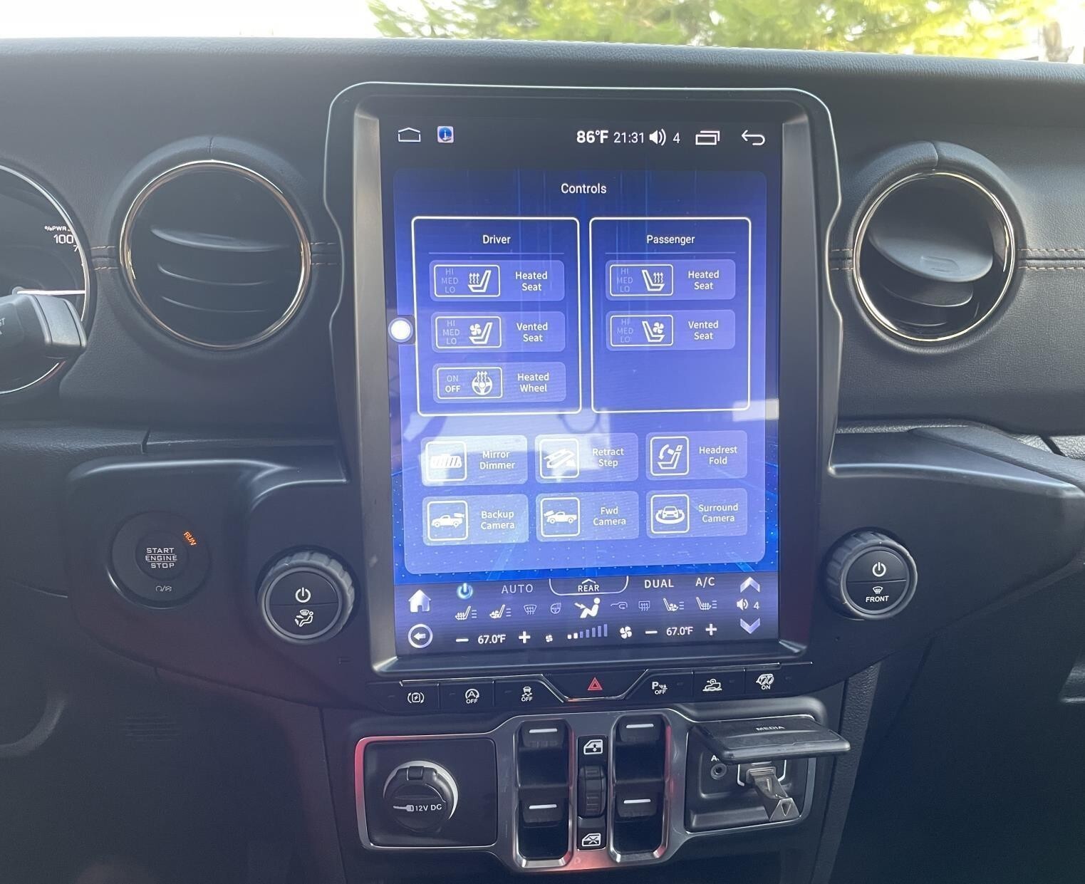 12.1″ Car Radio For Jeep Wrangler Jl Gladiator Carplay Gps Navigation Stereo NAV