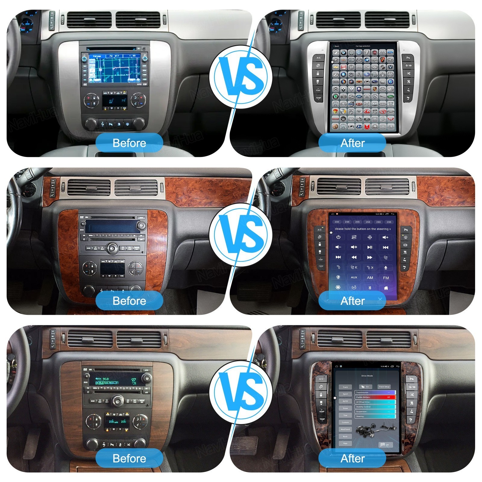 13″ Carplay Stereo Radio For Silverado Tahoe Suburban GMC Yukon GPS Navigation