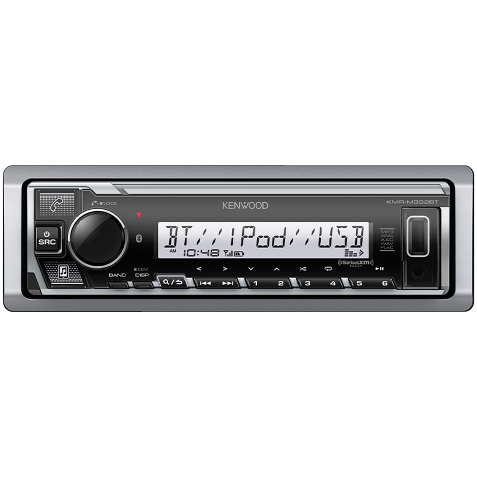 Kenwood KMR-M332BT Single DIN Marine Radio Stereo Digital Media Receiver
