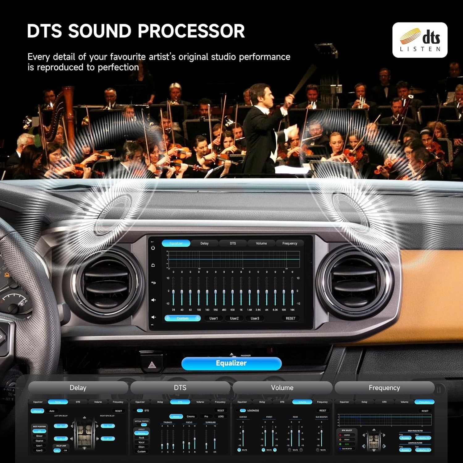 Dasaita Universal Fit Car Radio Android 13for Toyota Tacoma Corolla Sienna Prius