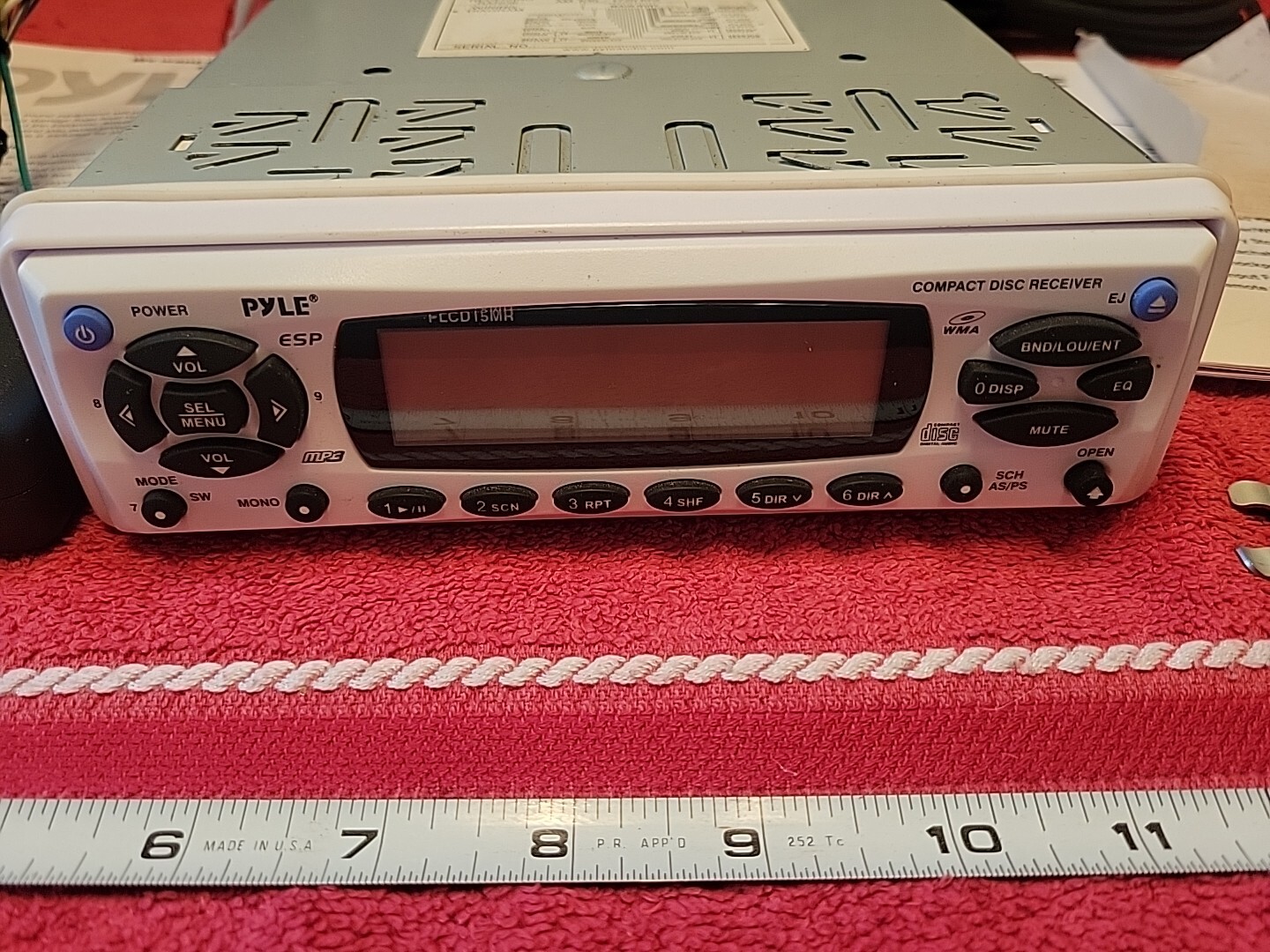 PYLE AM/FM-MPX IN DASH MARINE CD/MP3 PLAYER HYDRA SERIES PLCD15MR