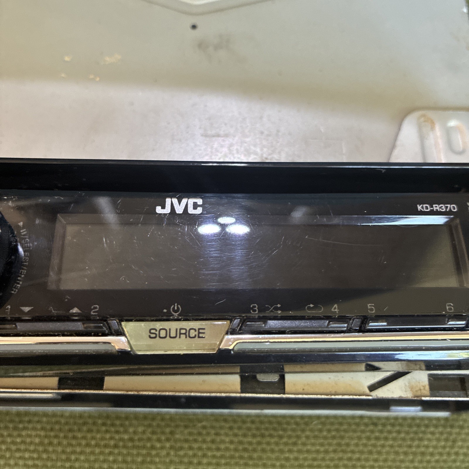 JVC KD-R370 Head Unit WMA MP3 Removable Face CD Untested